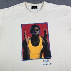 UNKNWN x RMC Shirt Mens XL Beige 'Young King' LeBron James Art Robotic Minds